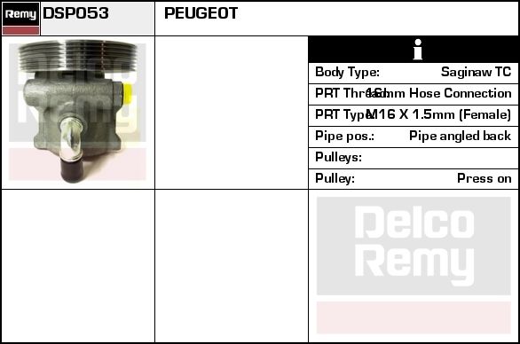 DELCO REMY hidraulinis siurblys, vairo sistema DSP0955